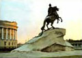 der bronzene Reiter (Equestrain-Statue von Peter dem Großen) 