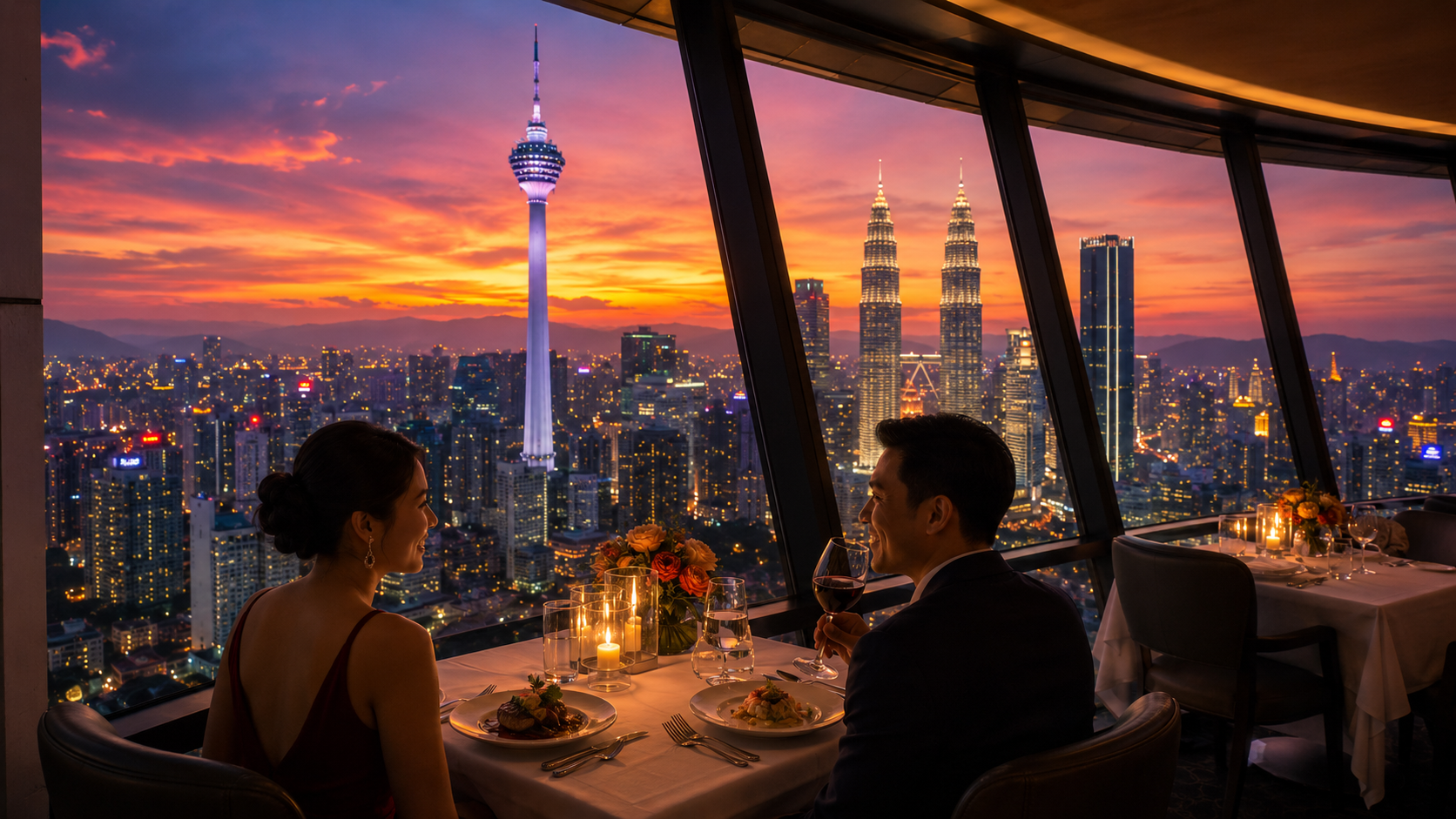 Abendessen w&auml;hrend der Malaysia-Singlereise